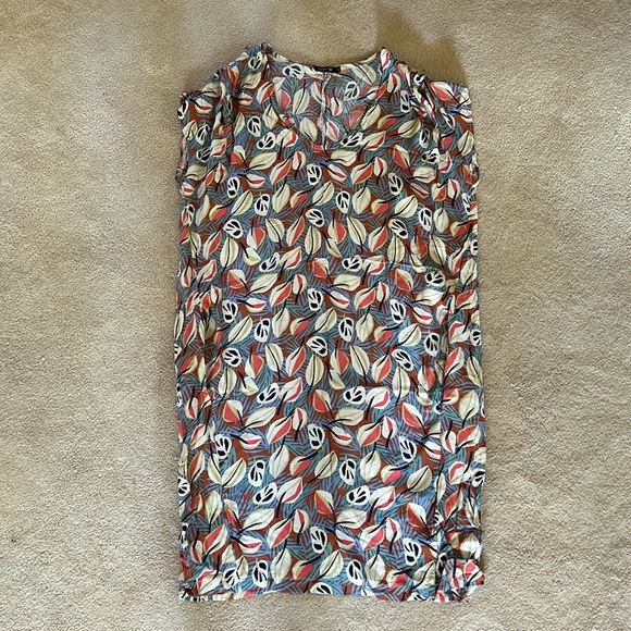 Orfeo Paris Rayon dress lightweight v-neck. Sz M - Picture 5 of 5